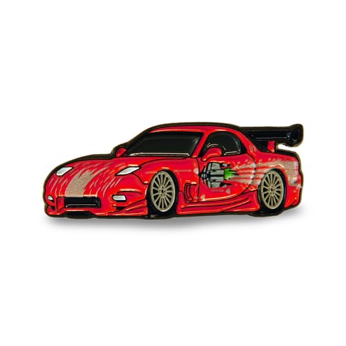 SR1 Performance Dominic Toretto's 1993 Mazda RX-7 Pin esmaltado - Fast and the Furious - RX7 JDM Style Pin de solapa - Para sombreros, bolsos, mochilas y camisas, pin esmaltado, pin esmaltado