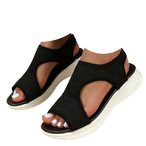 Genérico Sandalias Mujer Verano Comodas Moda Zapatos Punta Abierta Cuña Lavable Sandalias Mujer Verano Deportivas Sandalia Trekking Zapatos Ortopedicas