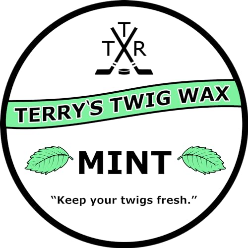 Terry's Twig Wax - Mint Scented Extra Grip Hockey Stick Wax for Hockey Tape, Increased Puck Control, Stick Tricks Michigan, Water Resistant