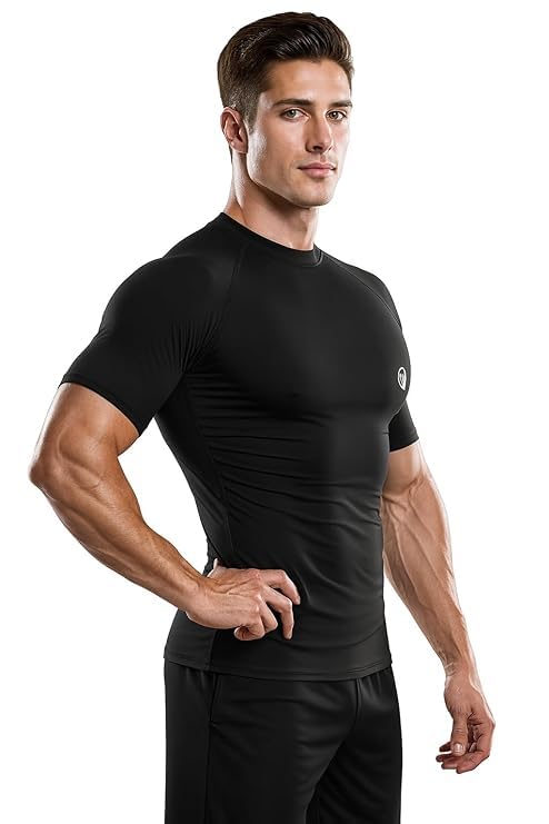 NEVER QUIT Men’s Compression T-Shirt | Polyester Blend | Half Sleeve Athletic Sports Tight | Crew Neck Slim Fit Gym & Workout Wear (Pack of 1 / Pack of 2)-picture-52