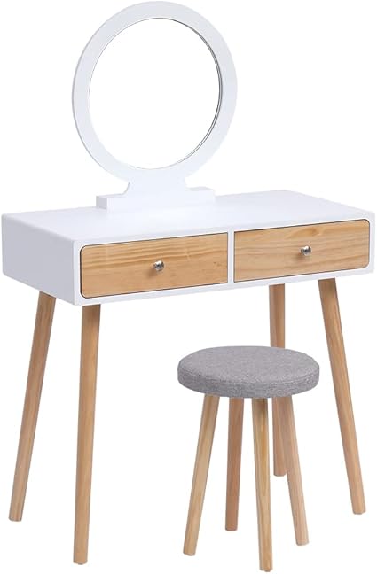 Amazon Homesailing ドレッサー 化粧台 椅子付き 天然木脚 ドレッサーテーブル おしゃれ 姫系 鏡台 かわいい 2杯引出 化粧品収納 メイクテーブル 木製 ナチュラル 鏡台 ドレッサー オンライン通販 Amazon Homesailing ドレッサー 化粧台 椅子付き 天然木脚 ドレッサーテーブル おしゃれ 姫系 鏡台 かわいい 2杯引出 化粧品収納 メイクテーブル 木製 ナチュラル 鏡台 ドレッサー オンライン通販