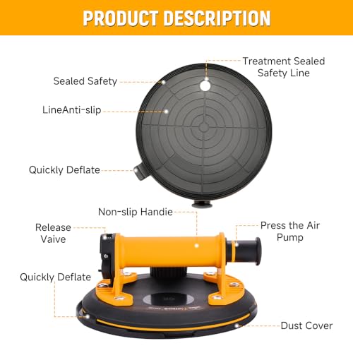Hoteche Handzuiglifter 200 mm, 130 kg draagkracht, glaslifter met hoogwaardig oppervlak - ideaal voor tegels en glaspanelen - Afbeelding 3