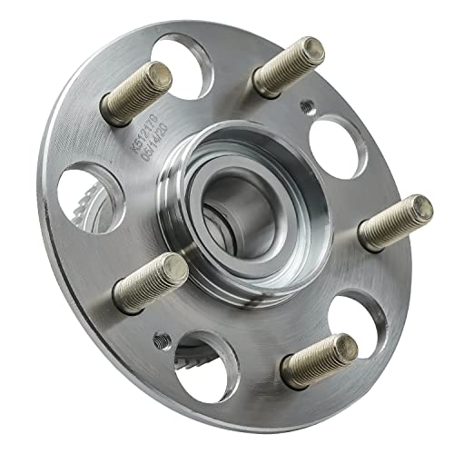 Image of Detroit Axle - Pair Rear Wheel Bearing and Hubs Assembly for 1999-2003 Acura TL, 1998-2002 Honda Accord [V6 Models only - Rear DISC], 5 Lug w /ABS