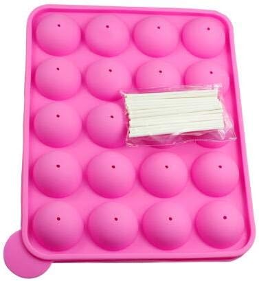 Miniatura 9 de Bandeja de silicona de 20 agujeros, molde de palillo para tartas, piruletas, fiestas, cupcakes, molde para hornear, bandeja de hielo, molde para