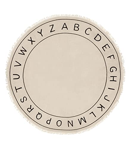 Atmosphera - Tapis de Chambre Alphabet en Coton D 120 cm