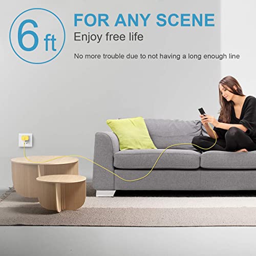 Image of iPhone 17 16 15 Charger Fast Charging 30W USB C Chargers Block Type C Charger 2 Pack 6FT Cord for iPhone 17 /17 Plus /17 Pro Max /Air /16 /16 Plus /16 Pro Max /15 Pro Max /iPad Pro /Samsung(Yellow)