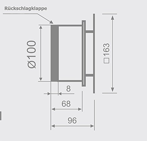 Bad - Ventilatore Ventola Integrata con valvola di...