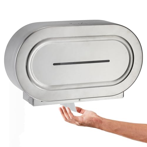 Stardrix Stainless Steel Twin Jumbo Toilet Paper Dispenser Wall Mount,