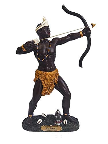 Estatua Orisha Ochosi 12 pulgadas Guerrero Yoruba