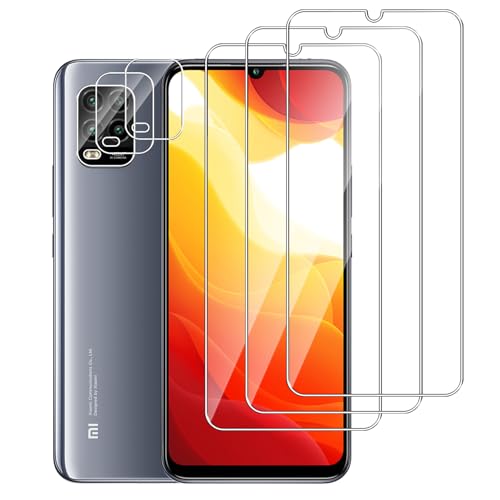 Dlxiks 3+3 Pezzi Vetro Temperato per Xiaomi Mi 10 Lite