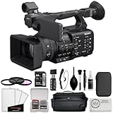 Sony HXR-NX800 4K 1' CMOS Sensor NXCAM Camcorder Bundle with 64GB Memory Card + Camera Bag + 3-Piece Filter Set + Photo Starter Kit + Cleaning Cloth (6 Items)