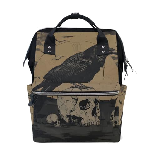 ALAZA Gothic Style Crow Laptop Backpack Anti Theft Purse