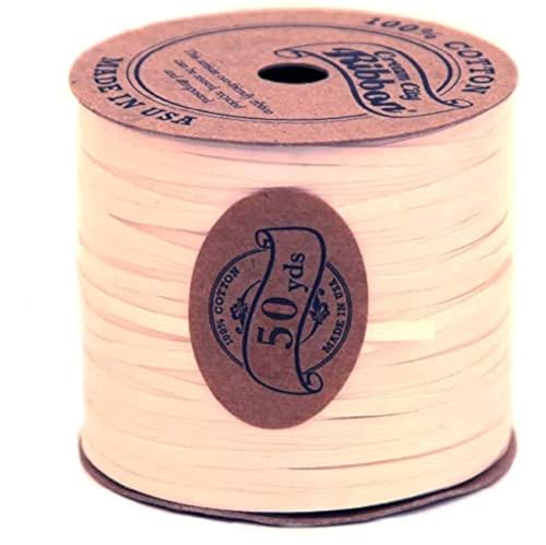 Cotton Curling Ribbon 3/16" - Organic Cream