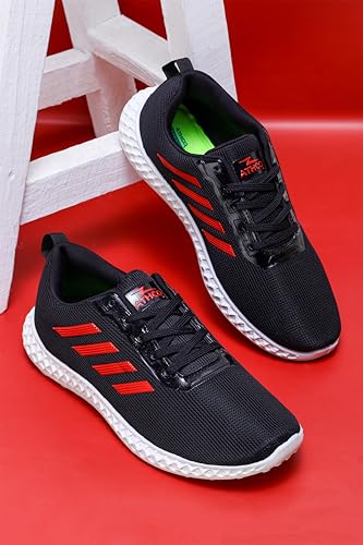 Image of ATHCO mens Kandy Running Shoes for Man Comfortable Men's Sports Shoes with Memory Foam Cushioned Insole Sports Shoes for Men Running Walking Lightweight Gym Shoe for Men Comfortable Stylish & Casual Walking Shoe for Man Anti Slip Gym Footwear