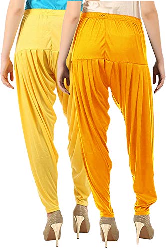 Image of Buy That Trendz Womens Patiala Pants Combo Pack of 2 Viscose Dhoti Patiyala Salwar Harem Bottoms Pants
