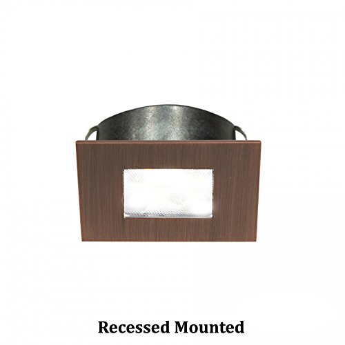 Image of WAC Lighting HR-LED87S-CB LED Square Button Lights 3000K, Chrome