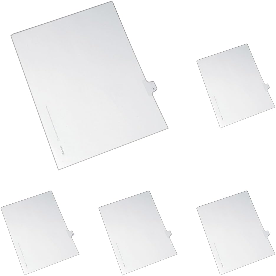 Avery Individual Legal Exhibit Dividers, Allstate Style, 8, Side Tab, 8.5 x 11 inches, Pack of 125 (82206)