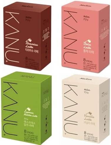 Kanu Maxim Tiramisu Latte 8 Sticks, Vanilla Dolce Mint Choco Sticks