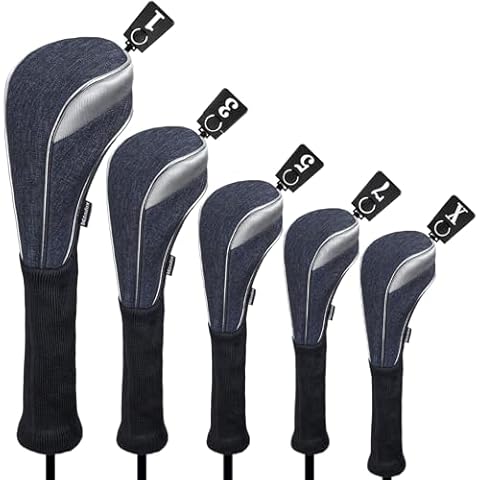 Andux Nylon Golf Club Head Covers Set Cover