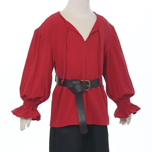 Camisa de disfraz pirata medieval para niños 11-12 años miniatura 5