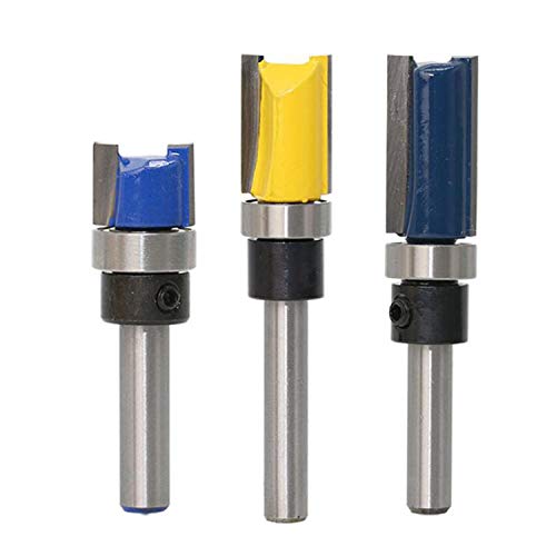 KATSU 4er-Set Bündigfräser – 8 Mm Schaft, 19,05 Mm Durchmesser, Für Holz & Platten