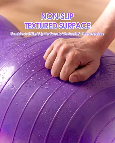 Image of Premium Peanut Ball - 100x50cm Anti-Burst Exercise Ball for Physical Therapy, Pregnancy Labor & Home Fitness Sensory| Non-Slip Design | Quick-Inflate Pump Included