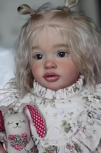 RXDOLL Reborn-Puppen Kleinkind Mädchen 26 Zoll Realistische Reborn-Babypuppen Lebensechte Neugeborenen-Babypuppe Weicher Stoffkörper Mit Gewicht Geburtstagsgeschenkset für Kinder ab 3 Jahren – Bild 7