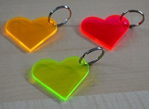 Ensemble vitrail porte-clés coeur 5cm Lisa pour loisirs créatifs