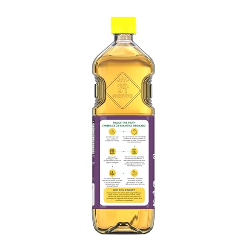 Image of 24Mantra Organic Pressed Groundnut /Peanut Oil, 1 L (Pack of 3)