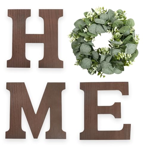 Wooden Home Sign Wall Hanging Decor - Wood Letters for