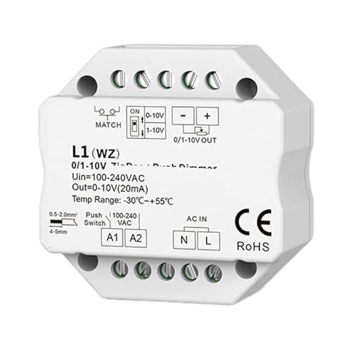 Variateur 1 canal 0/1-10V L1(WZ) push avec télécommande 2.4G