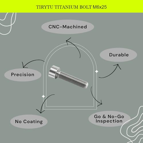 Image of M6x25 Titanium Bolts Socket Head Cap Screw, Natural Color, 4PC