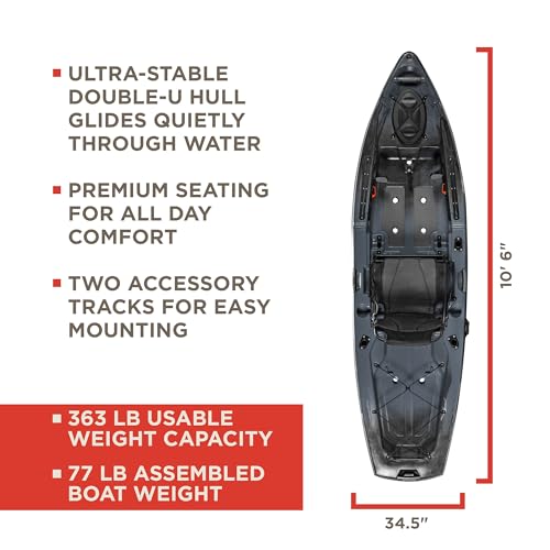 Image of Old Town Sportsman 106 Solo Sit-on-Top Fishing Paddle Kayak, 10 ft 6 in