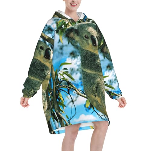 Couverture à capuche imprimé koala idée cadeau originale et douce - 2