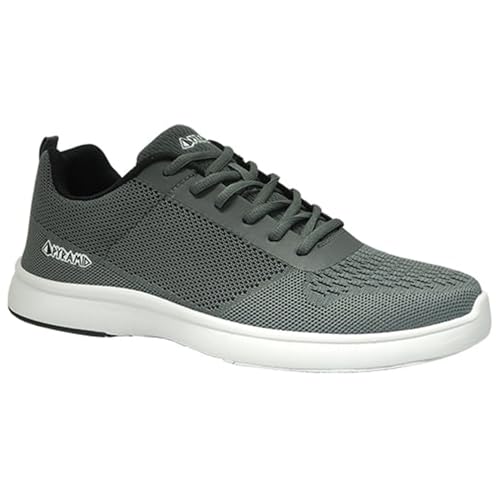 Chaussures de bowling sans coutures respirantes en maille grise pour homme 43.5
