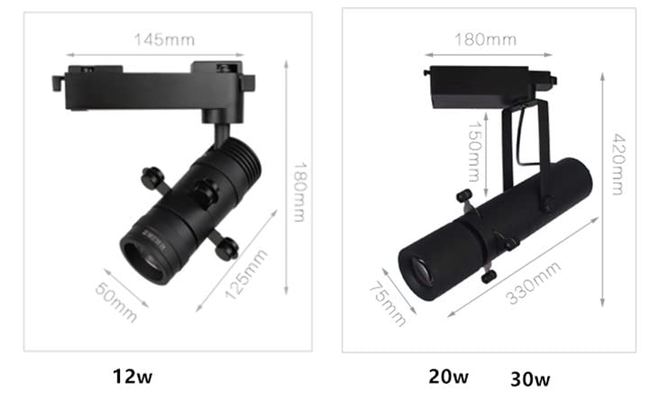 HARPRA Adjust Graphics Cut Light 12w 20w 30w COB Spotlight Museum Art Gallery Word Painting Lamp Square LED Spotlight Adjustable Shape (30W-Surface Mount,4000k Day White)