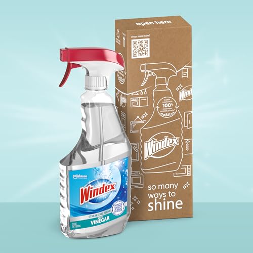 windex vinegar glass and surface cleaner spray bottle packaging designed to prevent leakage and breaking surface cleaning spray 23 fl oz