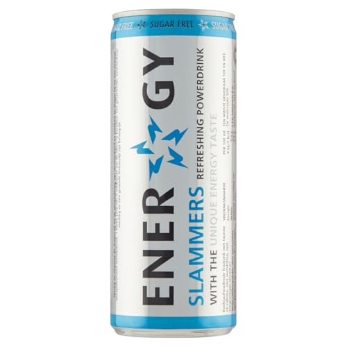 Slammers Energy drink - Energiedrank - suikervrij - sleekcan - 24x25 cl - NL