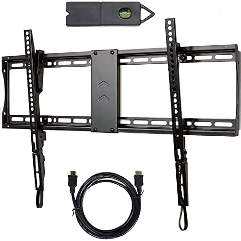 VideoSecu Mounts Tilt TV Wall Mount Bracket for Most 23"- 85" LCD LED UHD Plasma TV with 75X75 100x100 400x400 684x400 700x400mm, with Magnetic Stud Finder and HDMI Cable MF609B BXM Cover