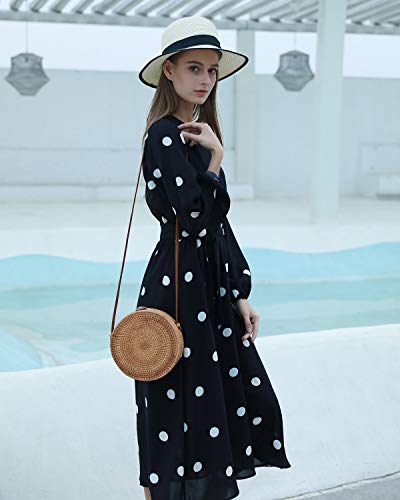 Rattan Bags for Women - Handmade Wicker Woven Purse Handbag Circle Boho Bag Bali 7