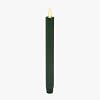 Luminara - Flameless Battery Operated Taper Candle - Holiday Green - Pack of 1-1x9.5 - LED Flickering Flame - Realistic Safe for Home Kids and Pets