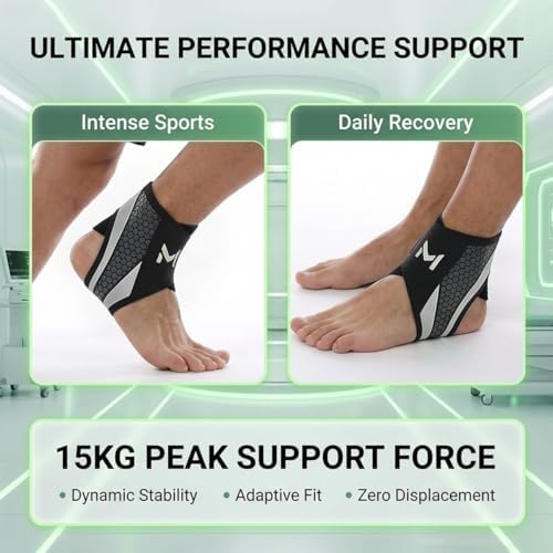 2-Pack Ankle Brace for Men & Women, Adjustable Figure-8 Stabilizer with Straps for Basketball, Volleyball & Running, Compression Sleeve for Sprained Ankle, Plantar Fasciitis & Tendonitis Relief — view 5