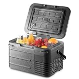 DollarDash 12 Volt Refrigerator, 11QT Mini Portable Car Fridge, Freezer Compressor Electric Cooler -4℉~68℉, 12/24V DC 100-240V AC for Truck Van RV SUV Travel Camping Road Boat Trips