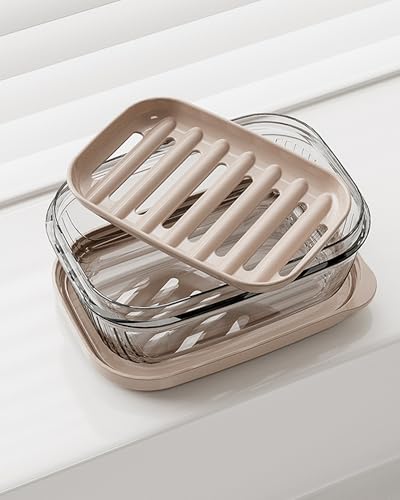 Image of PEISAINOX Plastic Travel Soap Case, Leakproof Soap Container with Lid, Portable Bar Soap Holder for Traveling, Soap Dishe for Bathroom, Shower, Gym, Vacation, Outdoor,Travel Essentials, Transparent
