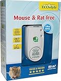ECOstyle Mouse & Rat Free Tegen Muizen en Ratten - Ecologisch, vriendelijk & Hyienisch - Veilig voor Kinderen en Huisdieren - 80 M² - Voor 1 Kamer
