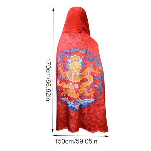 Cape à capuche de dragon pour soirées cocooning et hiver