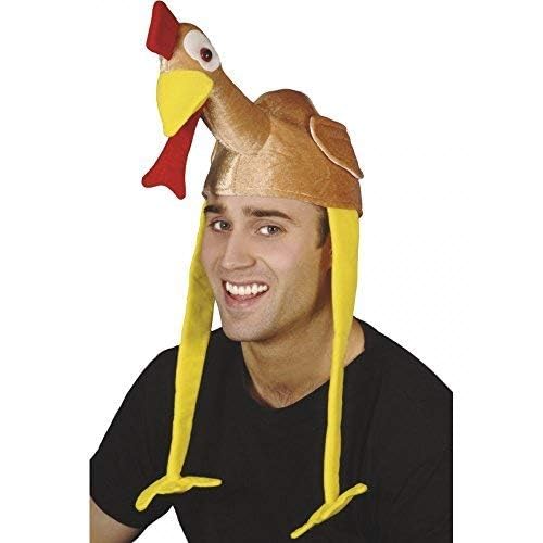 SKYTE® Christmas Turkey Hat with Legs, Adults Novelty Headwear, Thanksgiving Chicken Gobbler Hat Fancy Dress Xmas Headwear