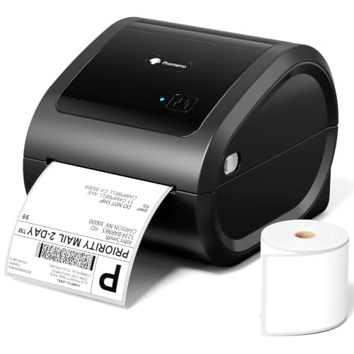 Image of Phomemo D520BT Shipping Label Printer with 500 Pcs Labels