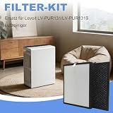 Ollanoos 2 pary wymiennych filtrów HEPA H13 z węglem aktywnym, zamiennik do oczyszczacza powietrza Levoit LV-PUR131/LV-PUR131S