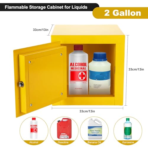 FIRMDKWEED Armário de armazenamento inflamável, armário de armazenamento de líquido inflamável, armá